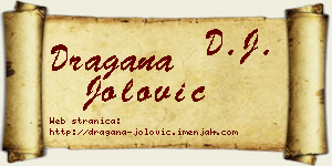 Dragana Jolović vizit kartica